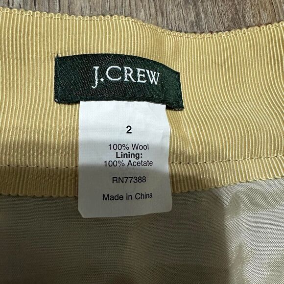 J. Crew Tweed Wool Mini Skirt Size 2 Pleated - Picture 2 of 4